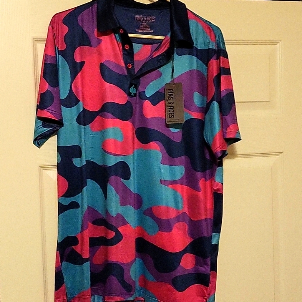 Men's Multi-Colored Golf Shirt